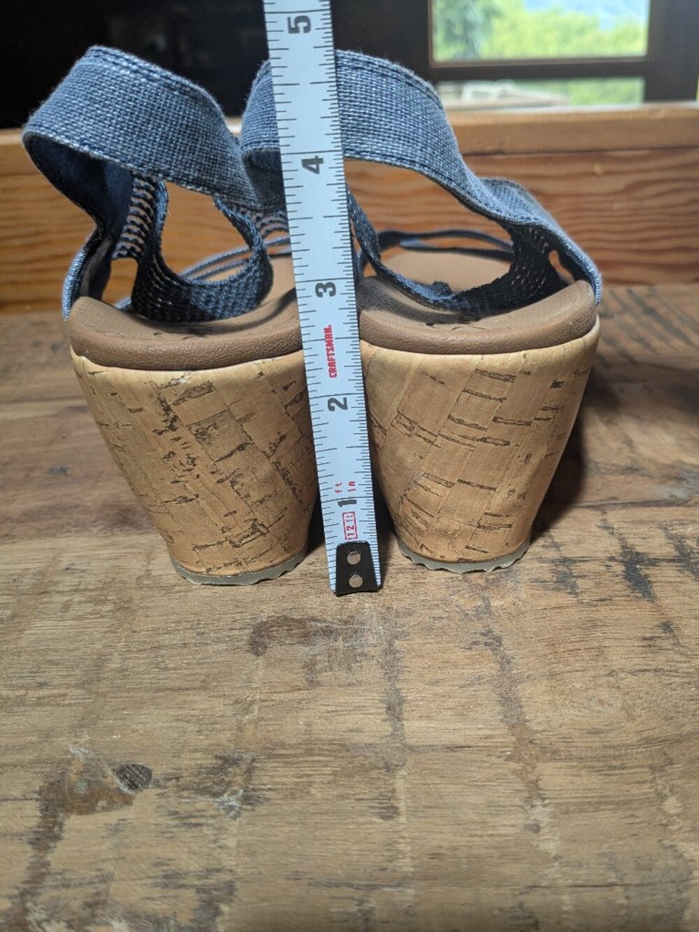 Skechers Denim Wedge Sandals - Picture 5 of 7